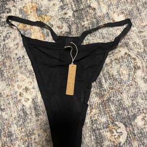 SKIMS Black Strappy Swim Bottom